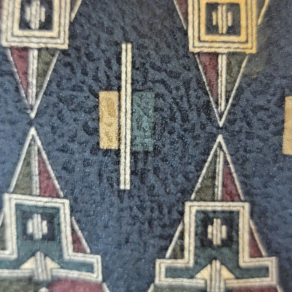 Arnold Palmer Silk Geometric Mens Necktie Tie 62 Inches Aztec Western Print Blue